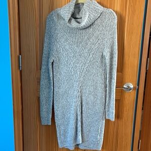 Hollister Light Gray Turtle Neck Sweater Dress
